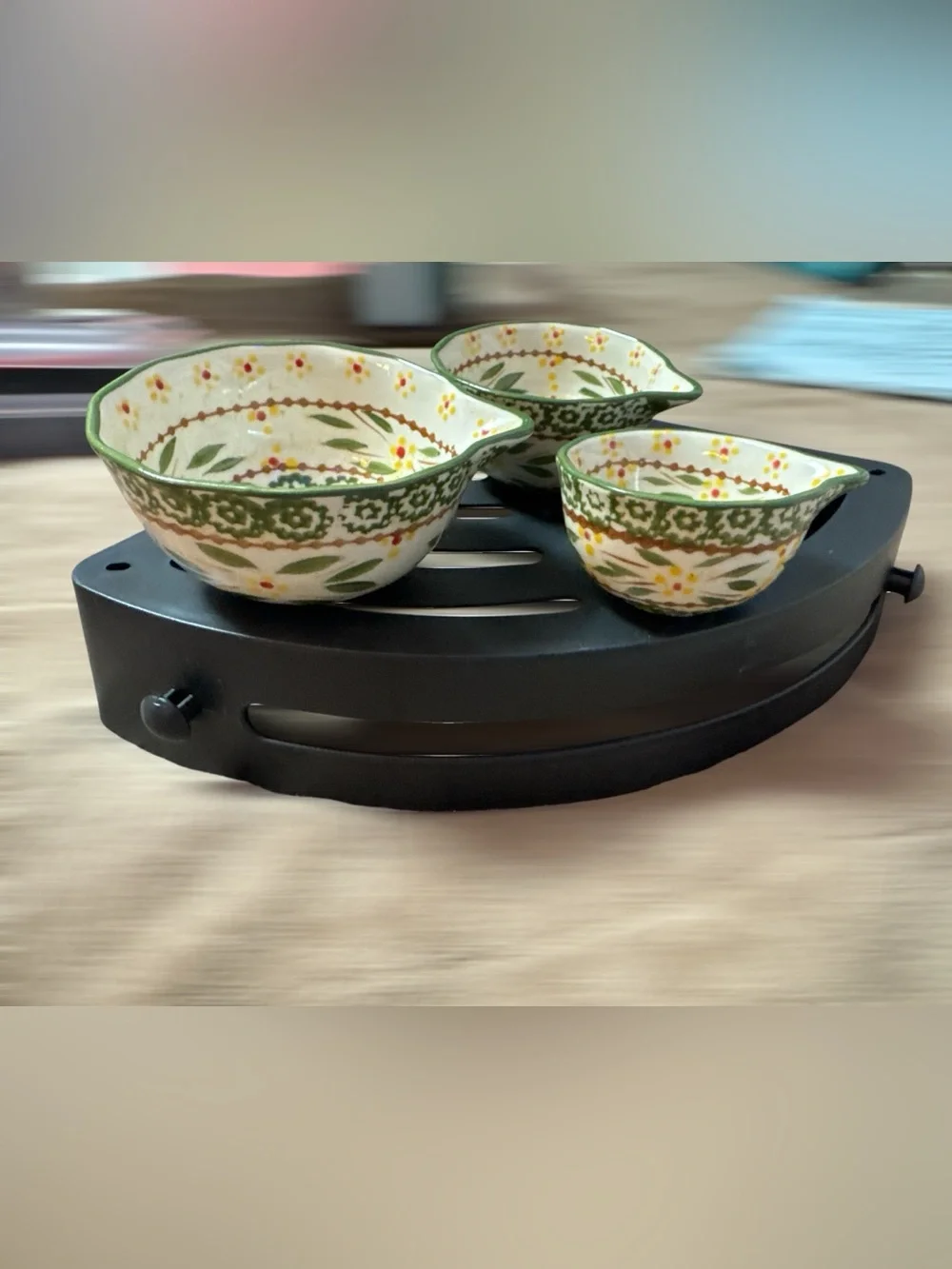 Nesting temp-tations Old World Presentable Ovenware Blue Flowers 3 Piece Set